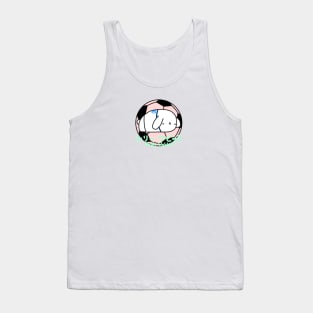 [Shilly Wabbit] Baby Lop Bunny Rabbit Loves Soccer (Pink) Tank Top